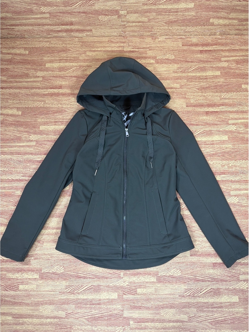 Sebby Collection Women's Hooded Soft Shell Jacket Gray Medium